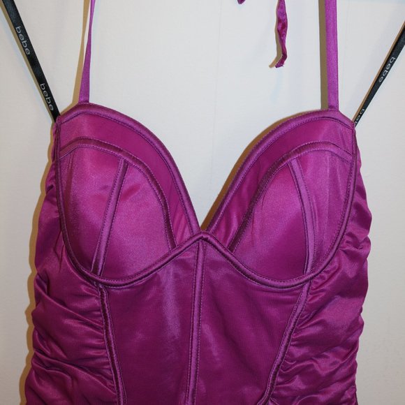 BEBE Purple Bodycon Fancy Dress - Picture 2 of 7